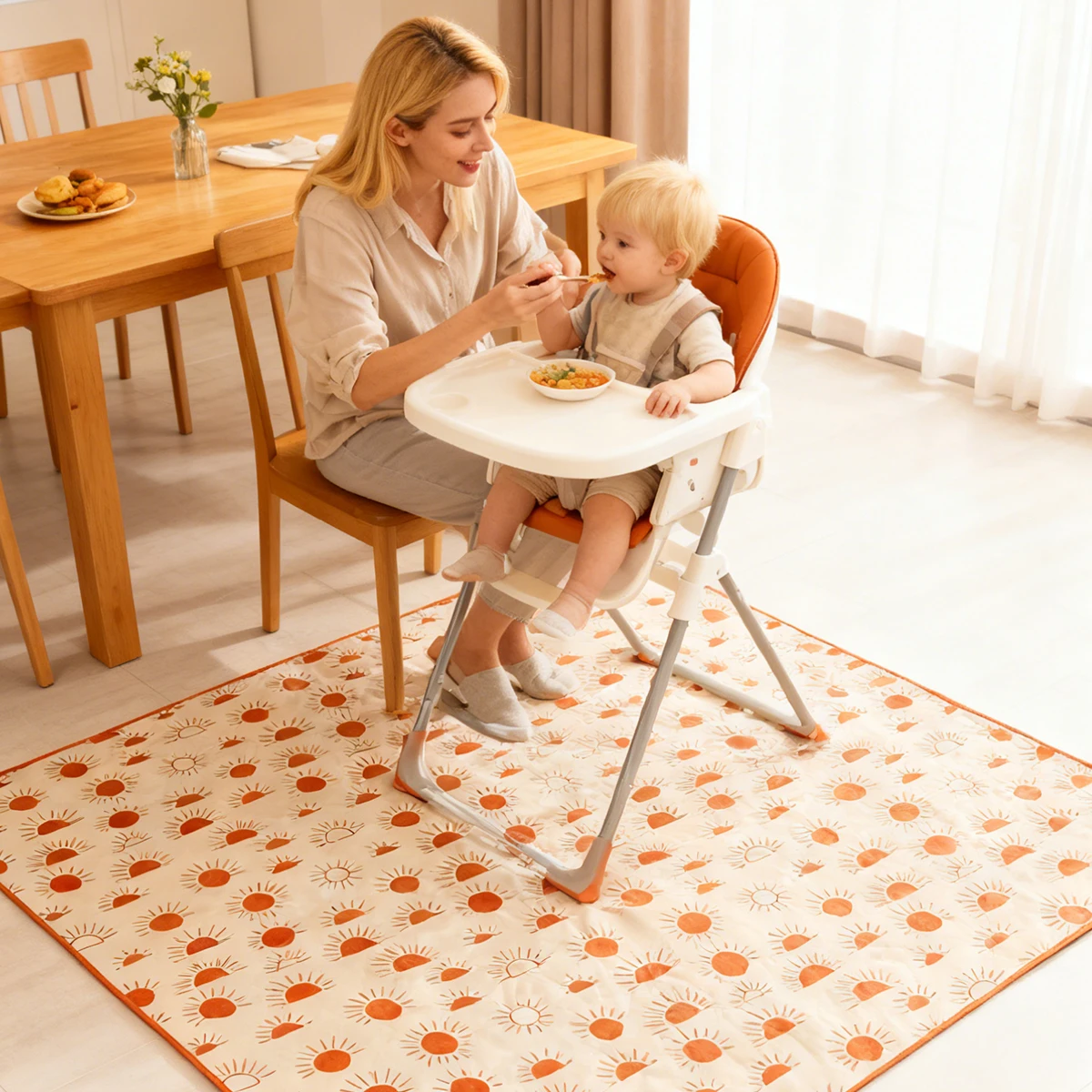 

Multi-purpose Baby Splat Mat Big Size Floor Splash Mat Portable Play Mat,Splat Mat for Under High Chair/Arts/Crafts