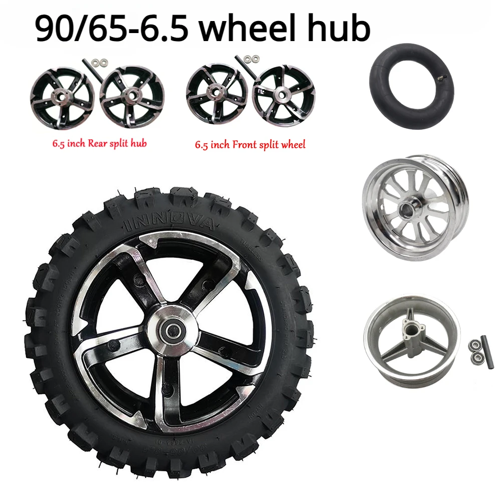 

Бескамерная шина 90/65-6,5, 47 куб.см, 49 куб.см, 6,5-дюймовая втулка, передняя и задняя разделенная шина из алюминиевого сплава, электрический скутер, мотоцикл