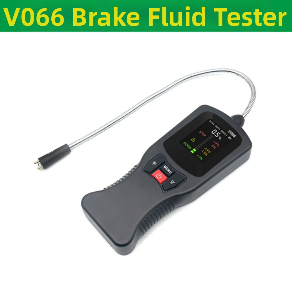 

Car Brake Fluid Tester for DOT3 DOT4 DOT5.1 with Bright LED Lights Green Yellow Red for Quick Safety Assessment