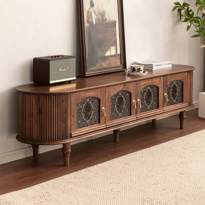 

Customizable North American Black Walnut TV Modern Simple Living Room Multifunctional Storage Cabinet