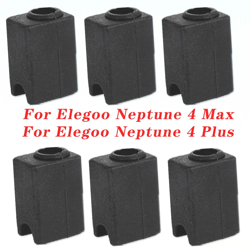 1/2/3/4/5Pcs Silicone Sock for Elegoo Neptune 4 Max/Plus Hotend Protector Cover Case Accessories Heat Insulation Silicone Sleeve