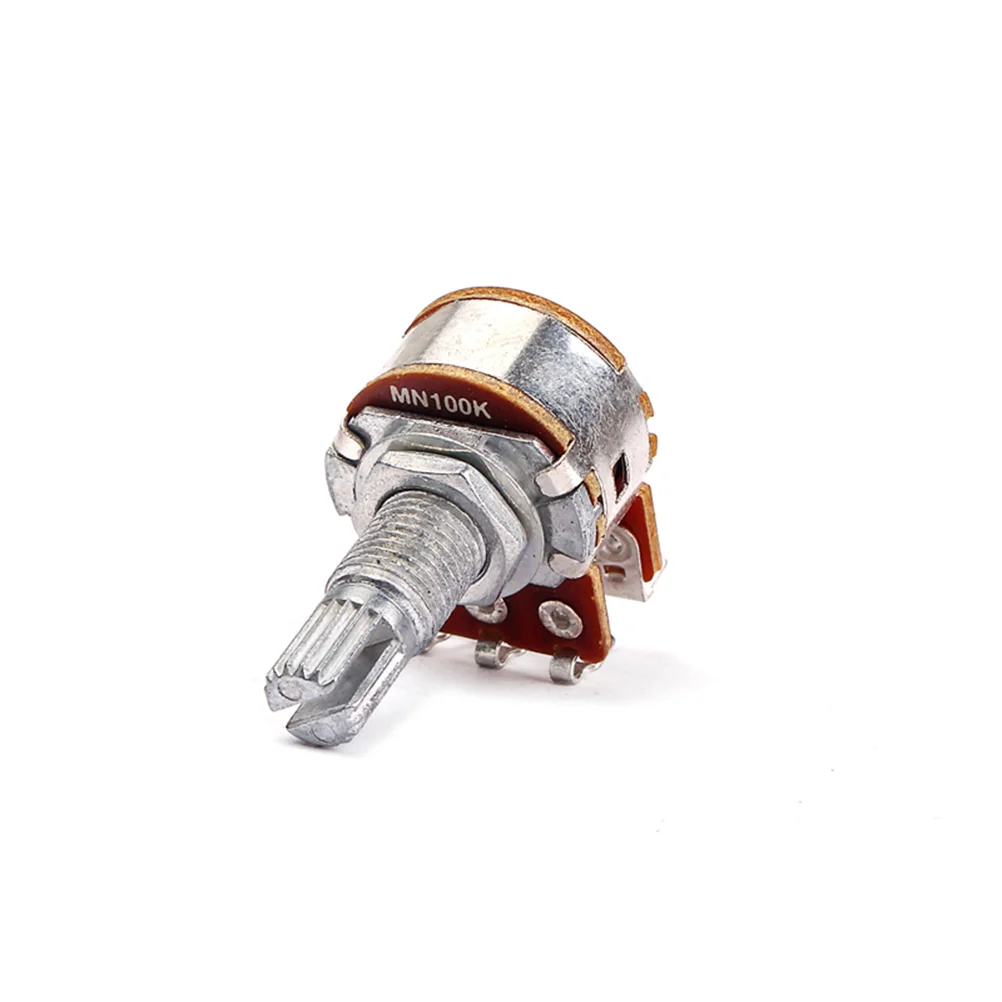 MN100K 100K OHM Linear Taper Rotary Potentiometer audio-potentiometers MN100K Solder Lugs Guitar Amp Potentiometer