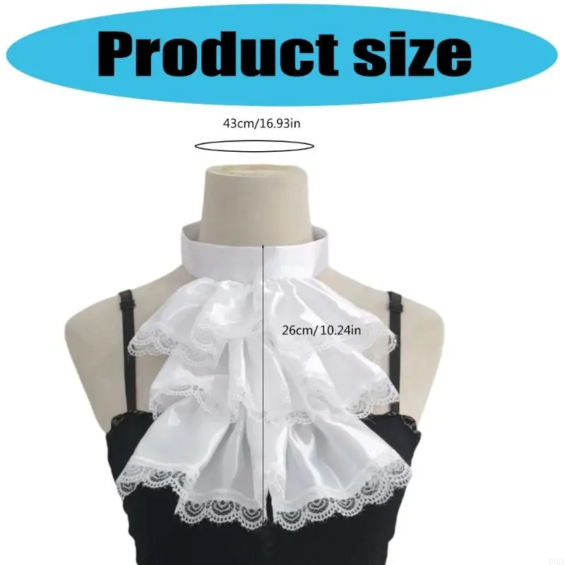 77HE على إكسسوارات الرقبة ذات الياقة المكشكشة من الدانتيل من أجل تصميم رسمي ناعم ومريح #6