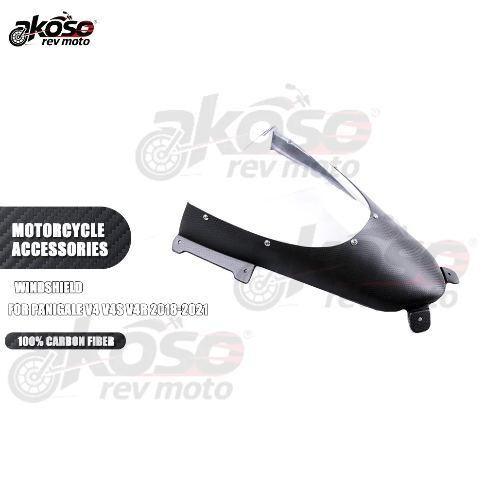 

Pure Carbon Fiber Motorcycle Windshield Fairing Spoiler Windscreen Deflector For Ducati Streetfighter Panigale V4 S R 2018-2022