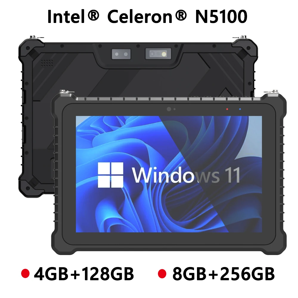 Rugged Windows11 Tablet PC 8GB RAM 256GB IP67 Industrial Computer NFC Intel N5100 10.1