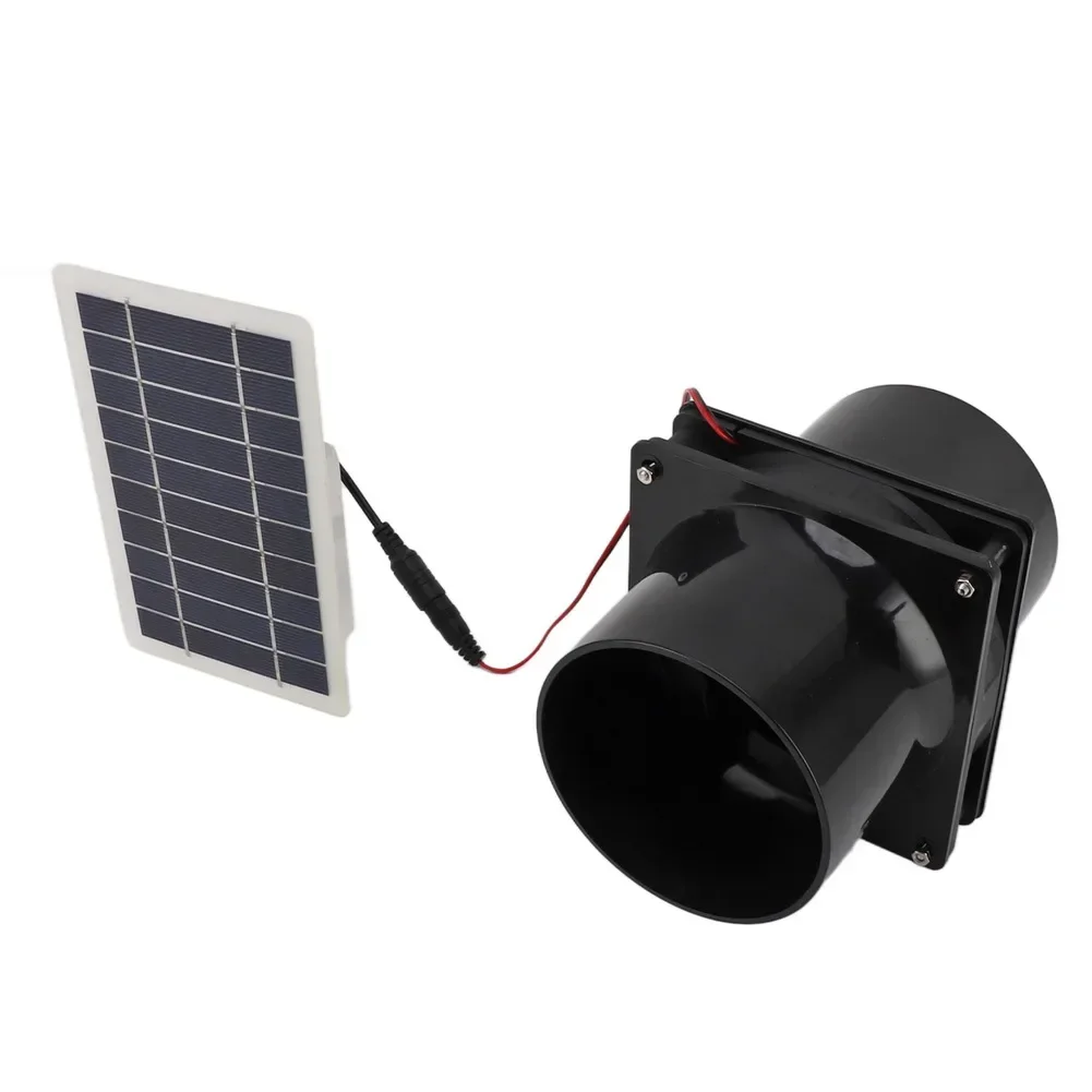 10W 12V Solar Exhaust Fan Round Duct Solar Panel Ventilation Fan Kit Energy-Saving Solar Exhaust Fan For RV Attics Greenhouses