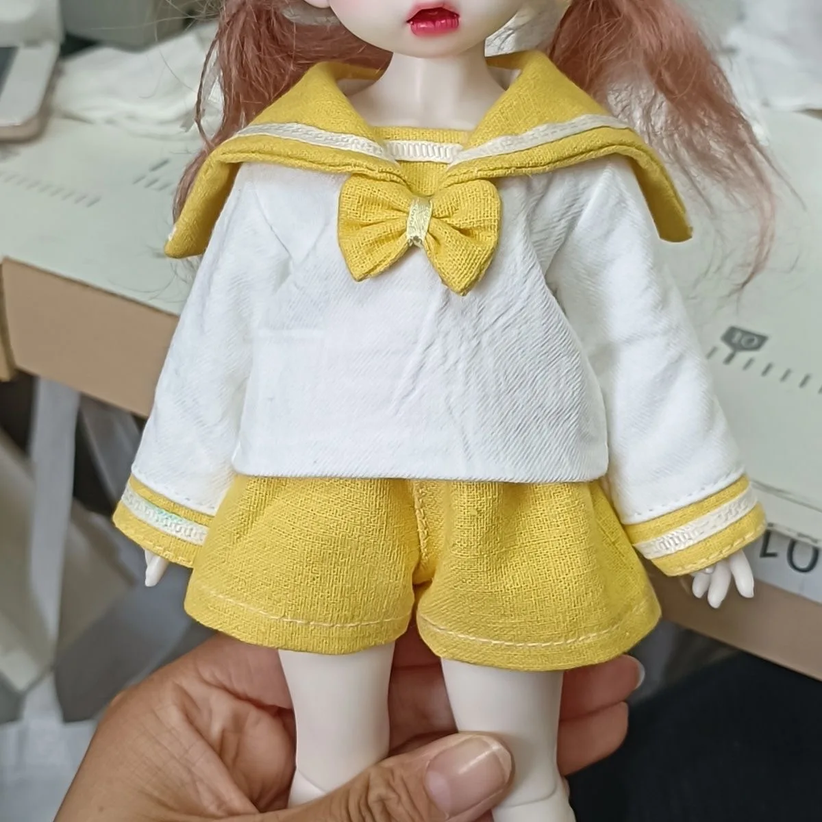 Lovely 1/4 1/6 BJD Doll Clothes, New Style Bear Girl Sailor Costume 3-Piece Set Free Shipping