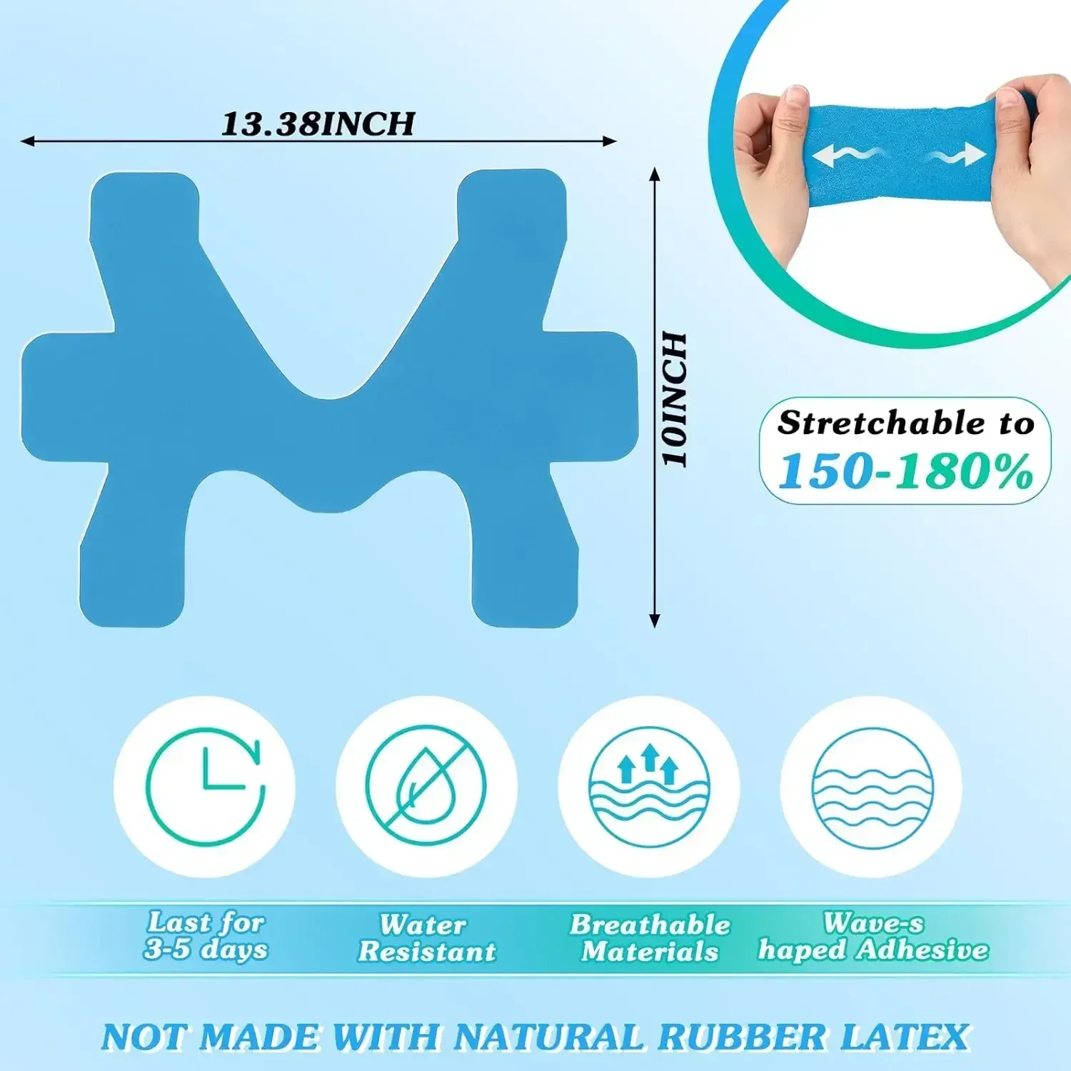 Precut Kinesiology Ankle Tape,10 Pcs,Pain Relief,Prevent Ankle Sprain,Provide Support for Ankle Ligament,Elastic Athletic Tape