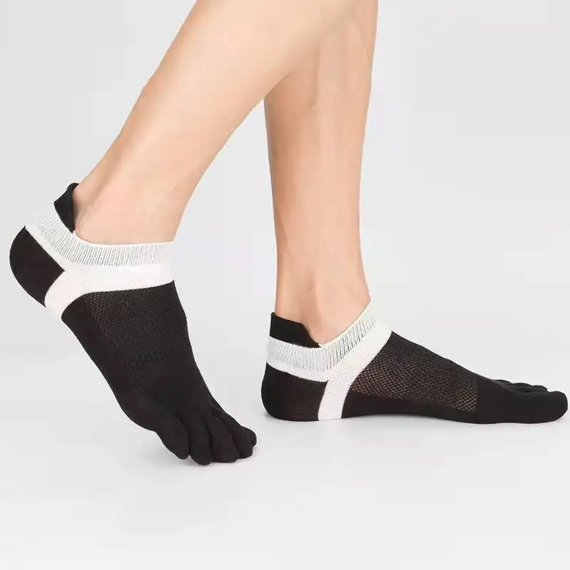 Men Toe Socks Cotton Five Finger Male Short Soks High Quality Anti-skid Anti-friction Invisible Sox Ankle Socks Meia Calcetines