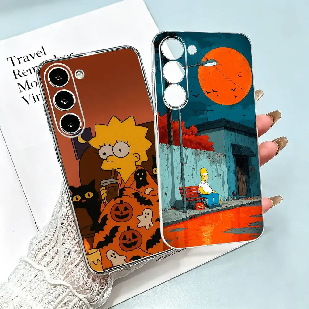 Happy Halloween Clear Soft Silicone Phone Case for Samsung Galaxy A71, A70, A30，A52, A51, A40,