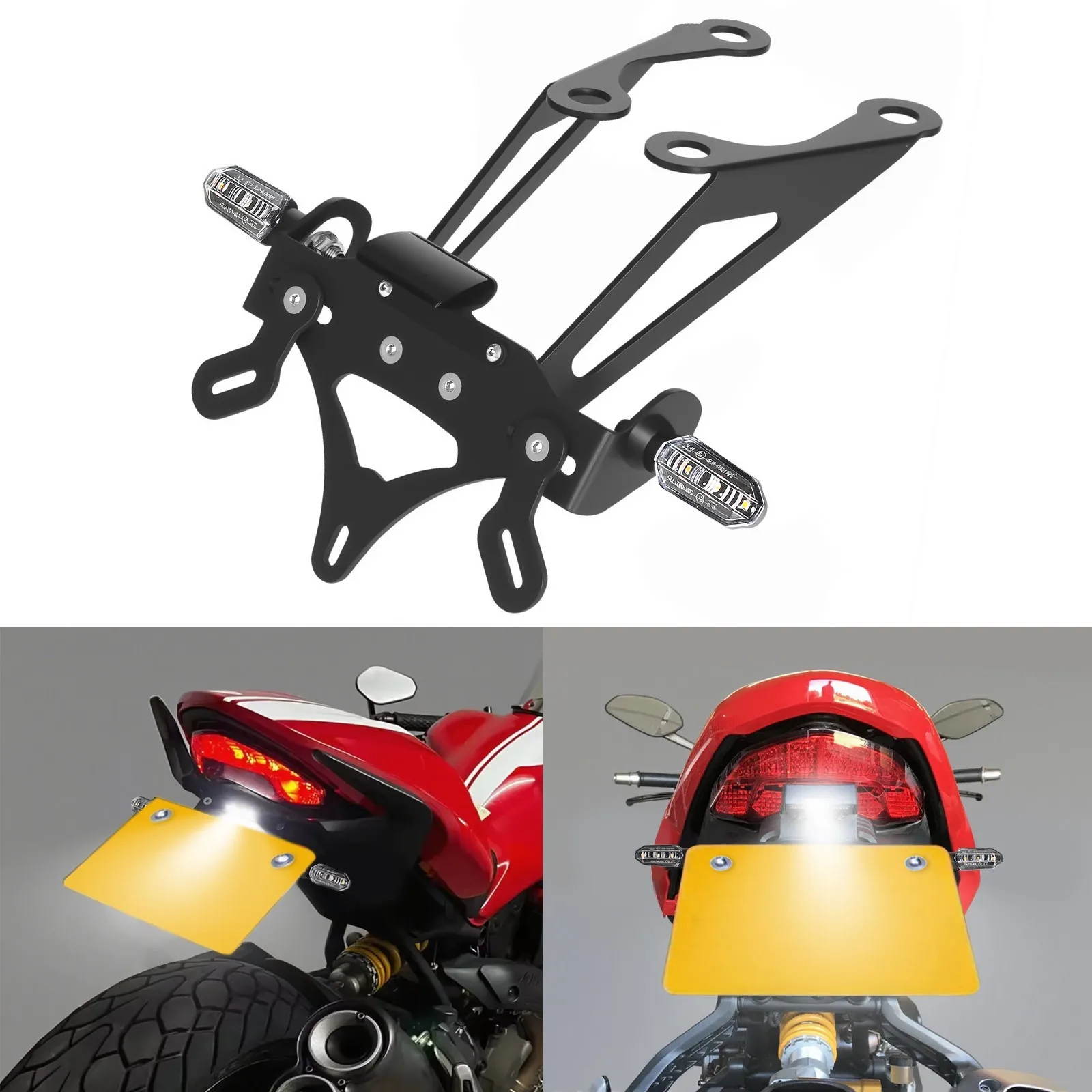 Eliminador de guardabarros, señal de giro LED trasera para DUCATI Monster 1200 659 797 821, eliminador de guardabarros, señal de giro LED trasera ordenada