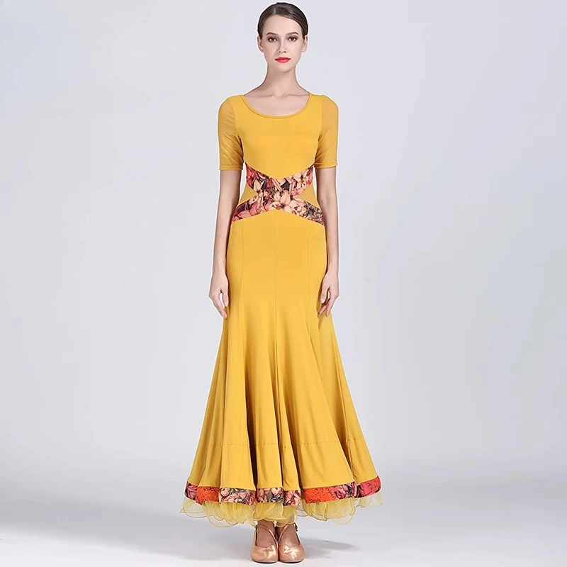 

Fashionable and Comfortable Cross Color Collision Adult Modern Dance Skirt Breathable Dress National Standard Dance Costume