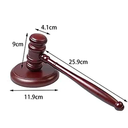 High Quality Durable Wooden Judge Hammered Handcrafted Delicate Wood Gavel For Lawyer Judge Wood Gavel Hammer Sound Block Set