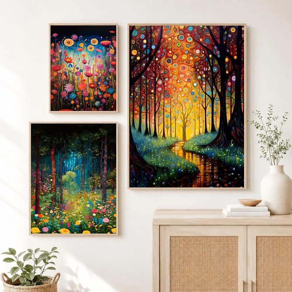 Abstract Flower Painting Calligraphy Canvas Poster Art for Bedroom Living Room Home Decor Wall Decoration Decals Gift