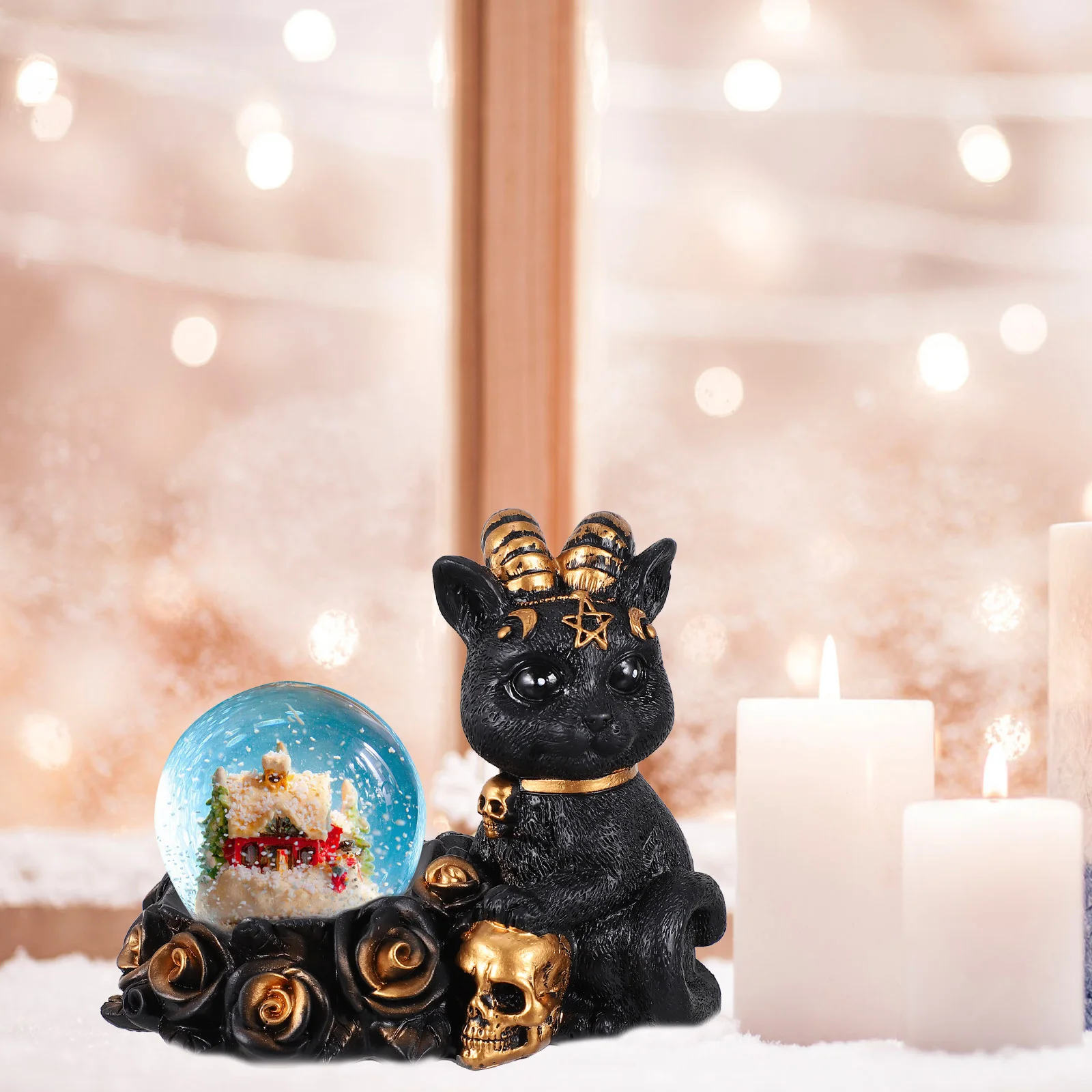 

1Pcs Adorable Cat Figure Exquisite Creativity Long Lasting Crystal Ball Support Ornament Home Decor Crystal Ball Base