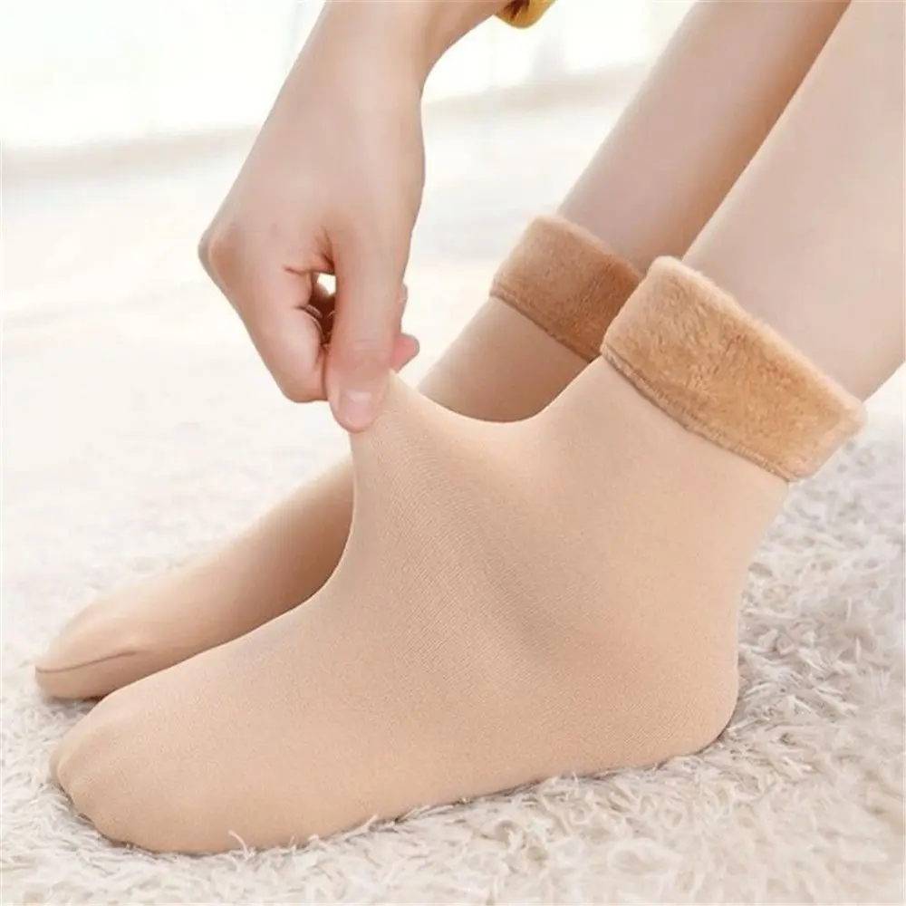 Women Mens Snow Boots Cashmere Velvet Floor Hosiery Snow Socks Sleeping Socks Thicken