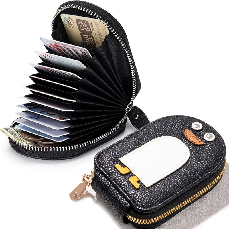 Cartoon Penguin Zero Wallet Zipper Folding Storage Coin Purse Bags Clip Men Women ID Holders Fashion Gifts Colors Pocketbook