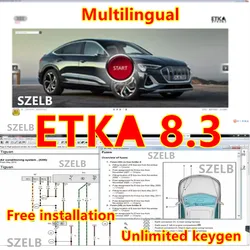 2024 hot etka 8.3 vehicle electronic vehicles, suitable for multiple languages such as v/w au/di se/atsko/da Free installation