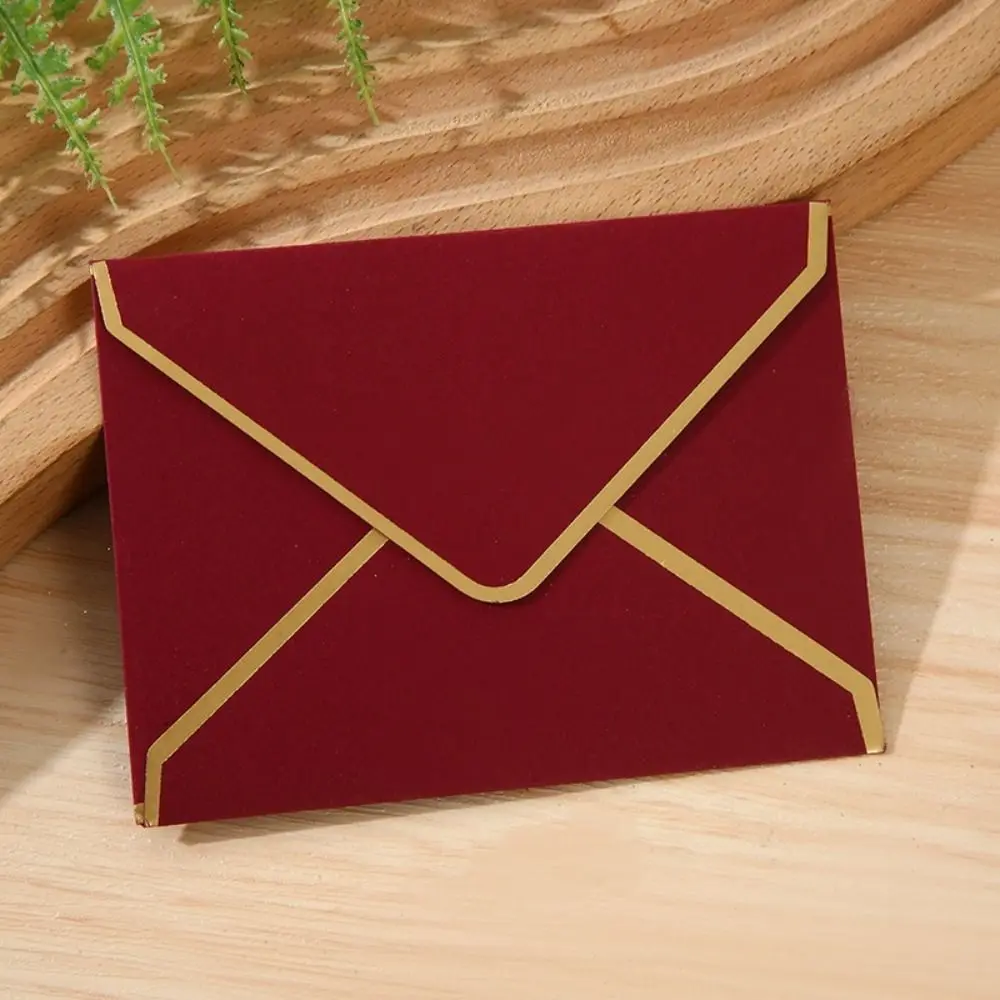 10pcs Vintage Gold Stamping Envelopes Invitation Card Romantic Decoration Envelope Set Nostalgia Art Bronzed Seal