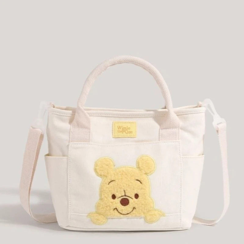 Nova Bolsa de Lona Winnie the Pooh 2026, Versátil e de Grande Capacidade, Bolsa de Mão Pequena para Mães Levar o Almoço ao Sair