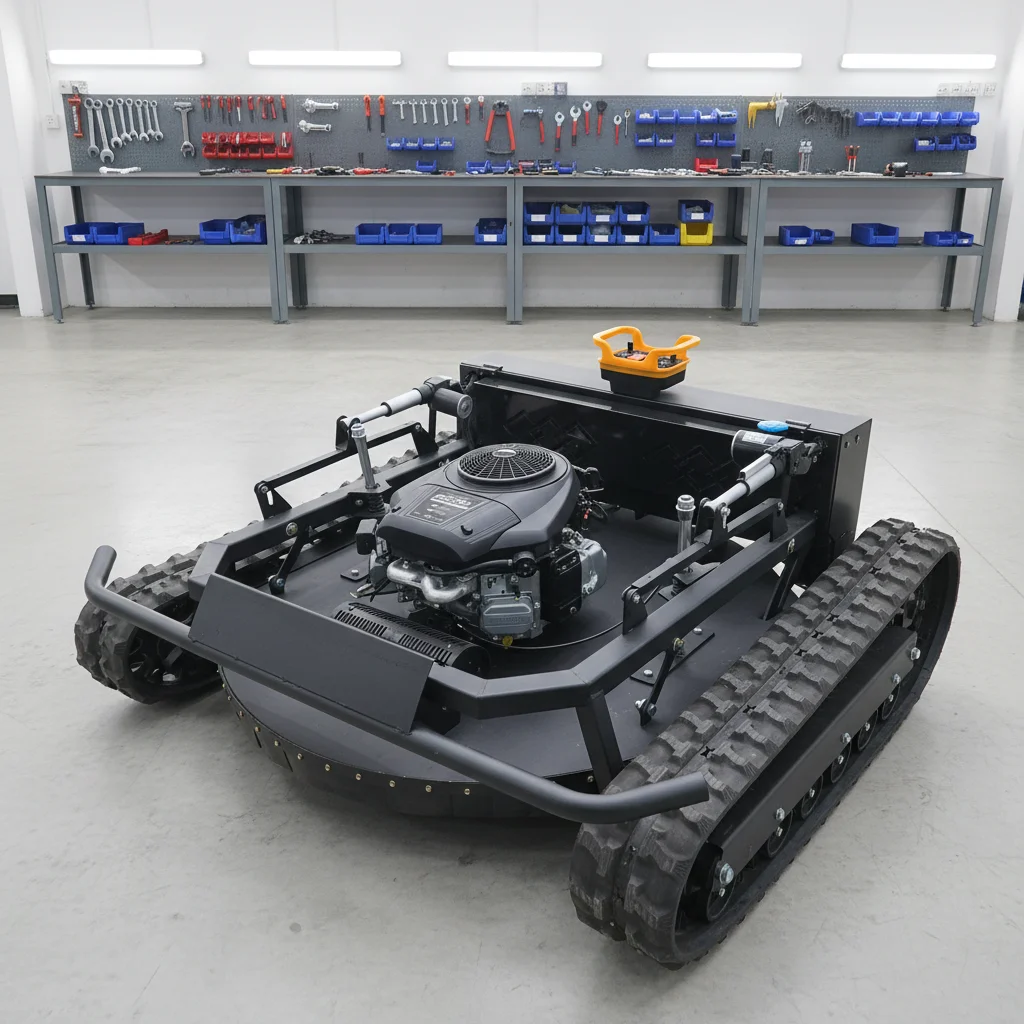 

Customize Remote Control Lawn Mower Heavy Duty Wide Cutting Deck For Landscaping