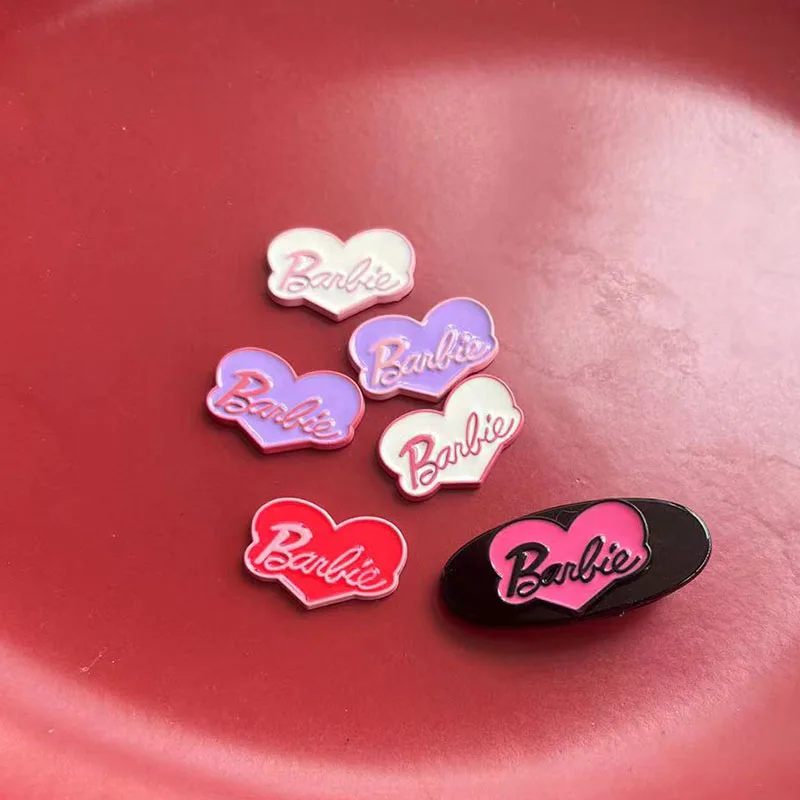 Kawaii Cartoon Japanese Style Barbie Sweet Hairpin Jewelry Accessories Diy Cute High-Looking Girl Heart Metal Accessories