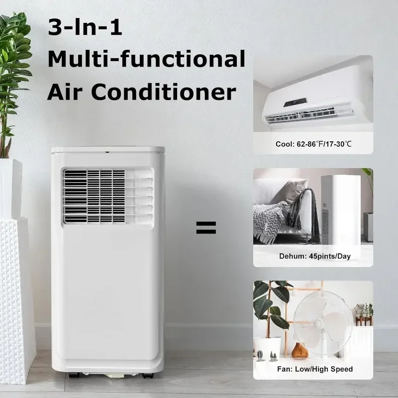 Timer verticale del condizionatore d'aria portatile prettzi, staccabile con telecomando del pannello di controllo