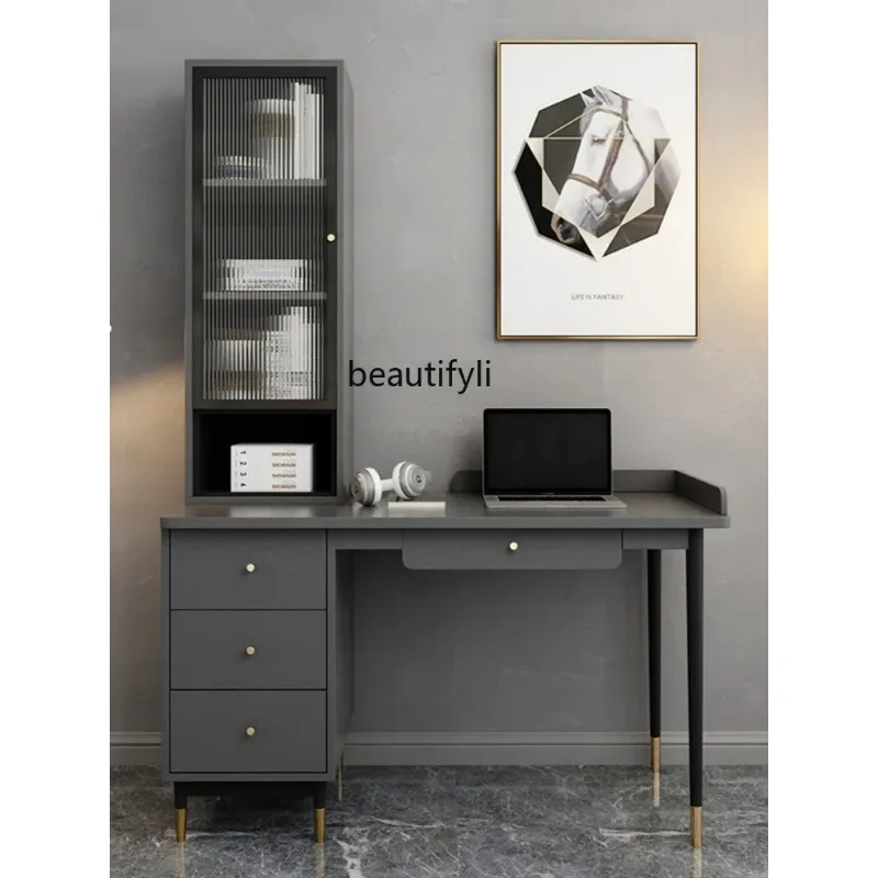 LHY26 ss HJ Desk Bookshelf Combination Nordic Simple Student Household Storage Small Laptop Desk