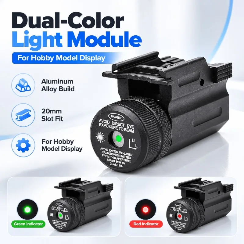 Aluminum Alloy 20mm Slot Under Mount Flashlight Outdoor Portable Dual Light Accessory Combination
