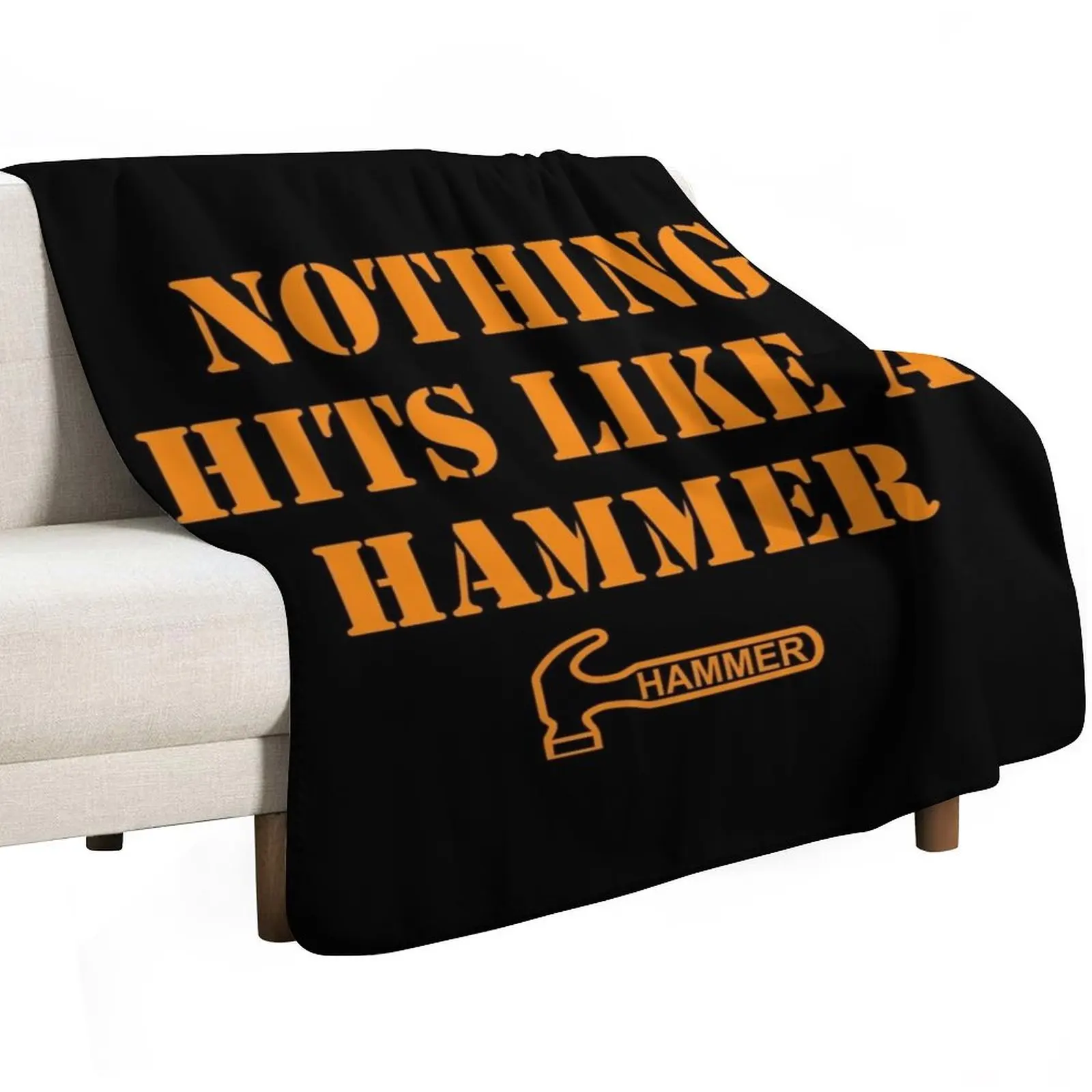 Hammer Bowling - Nothing Hits Like A Hammer Throw Blanket For Baby Hairy Shaggy Hairys Blankets