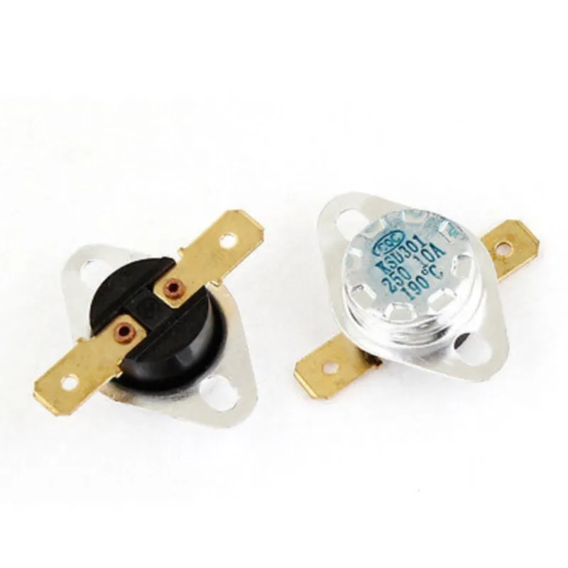 2pcs KSD301 190 Celsius Degree Temperature Control Switch Thermostat 250V 10A NC