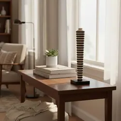 Jarrón alto de madera hecho a mano - Decoración para gatos y perros