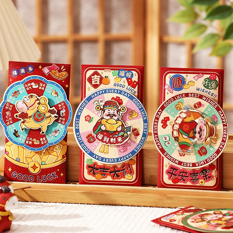 

1Pc 2026 Year Of The Horse Chinese New Year Lucky Money Envelopes Cartoon Red Packet For Spring Festival