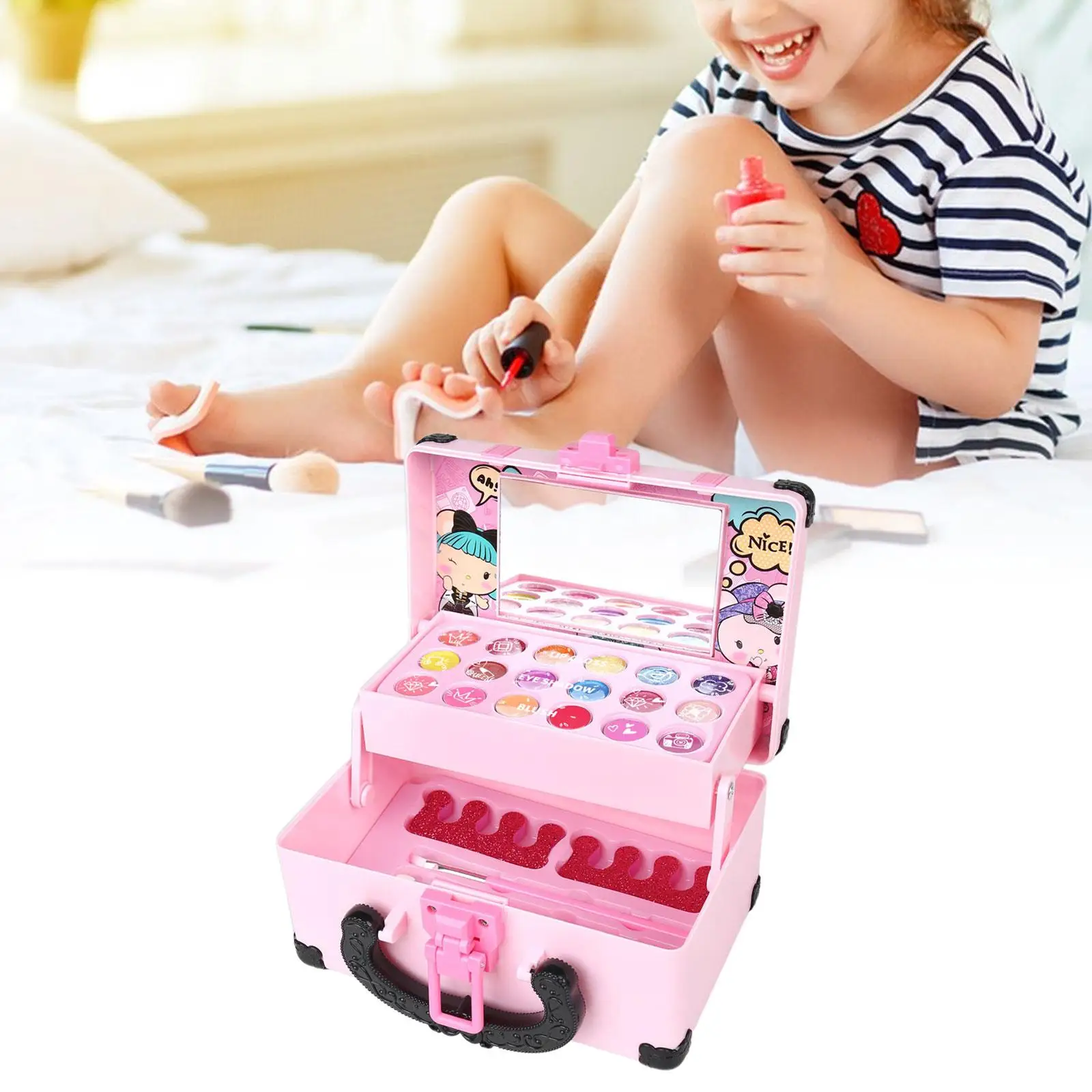 Pretend Makeup Set Playset Kids Makeup Set for Girls Children Birthday Gifts