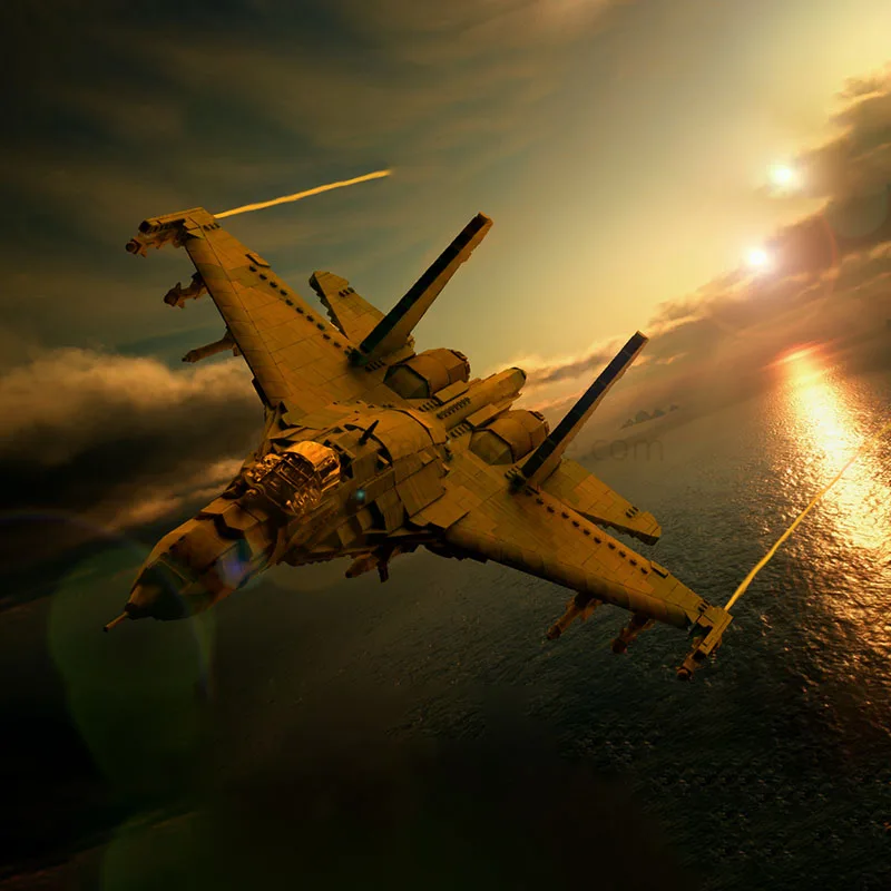 Novo produto requintado moc blocos de construção modelo militar air fighter Su-27 tecnologia modular brinquedo das crianças presente montagem diy