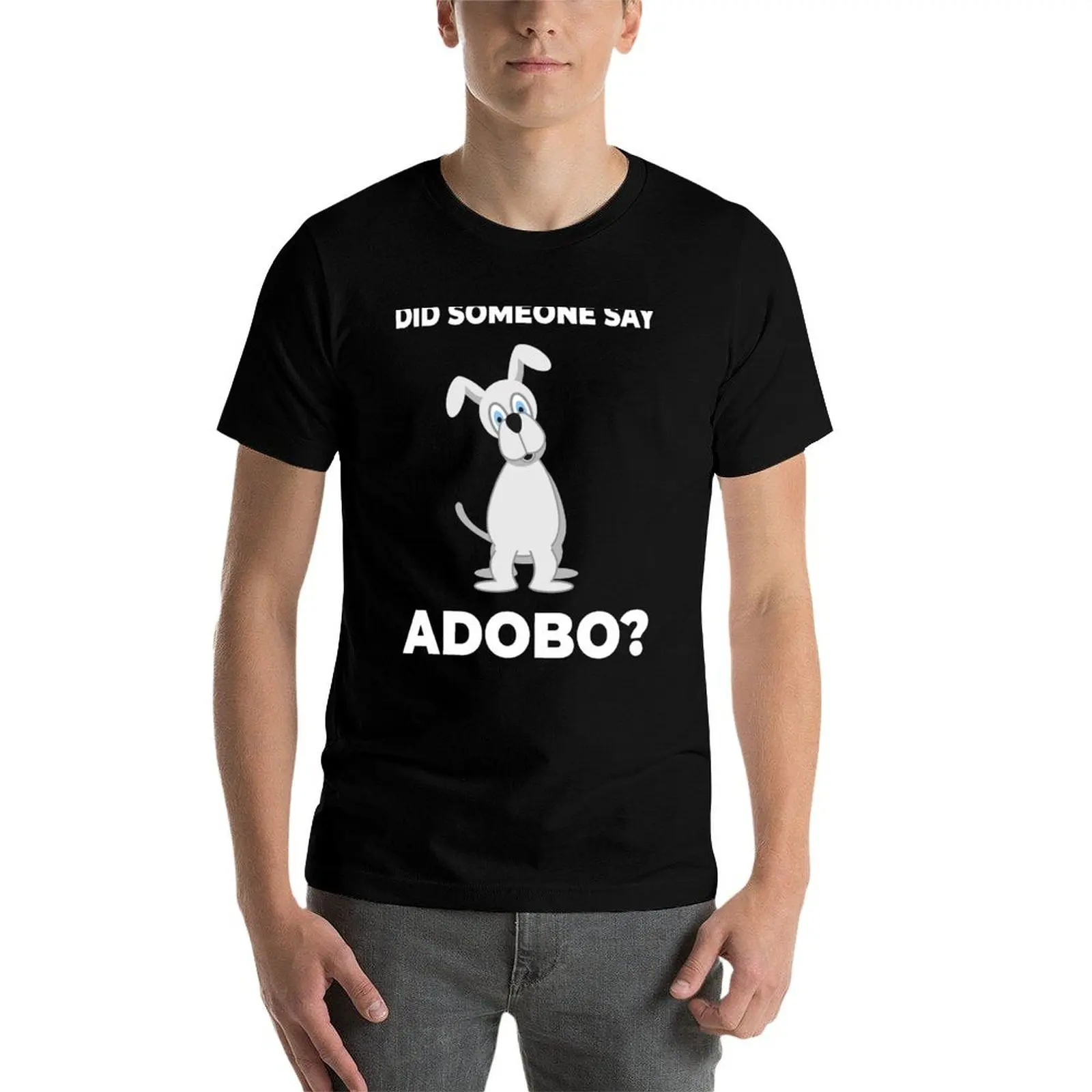 Забавная филиппинская футболка Pinoy Adobo Dog, футболки с принтом для мужчин, футболки для мужчин, винтажная футболка с графикой