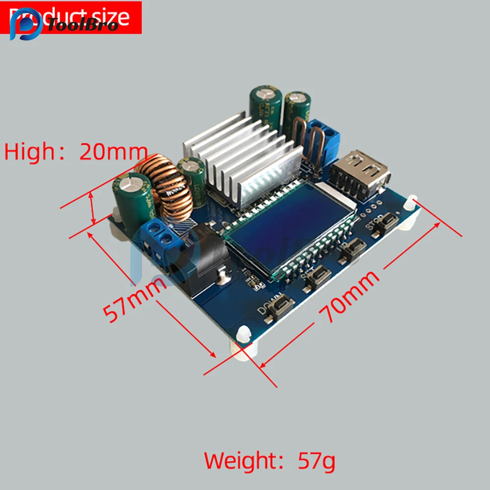 DC-DC DC 5-30V to DC 0.6-30V 4A 35W Step Up/Down Boost Buck CC CV Regulated Adjustable Power Supply Module Solar Charger