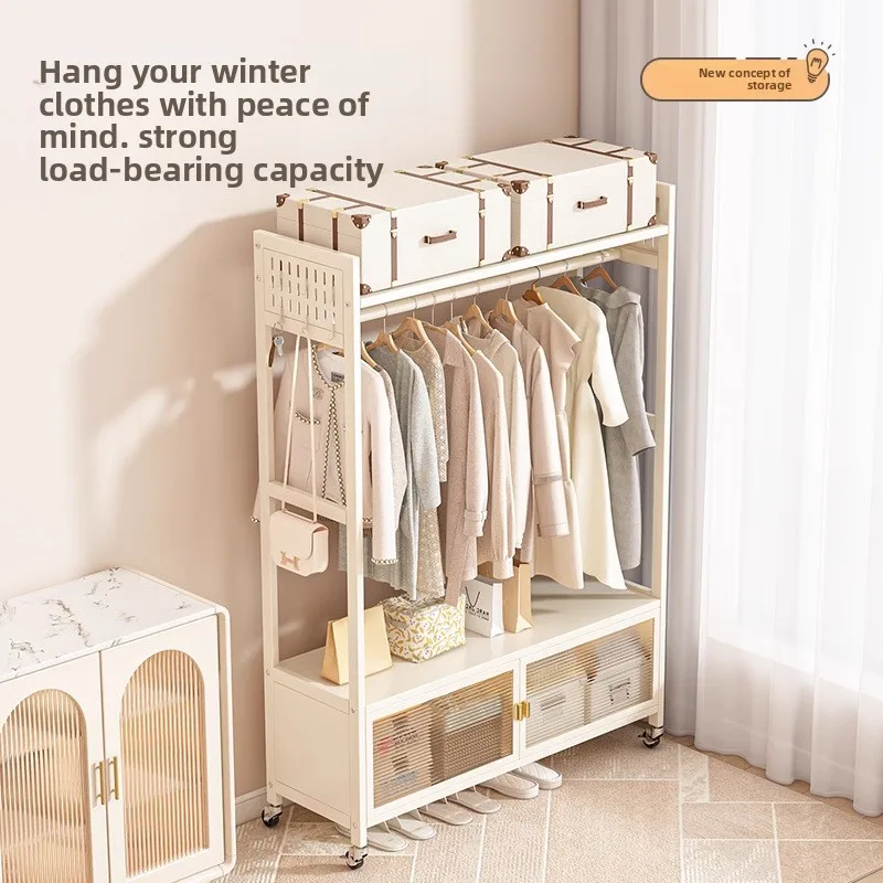 New model Hanging hanger Floor coat rack Household hanging clothes rack Simple storage rack Hanging clothes rod hanger
