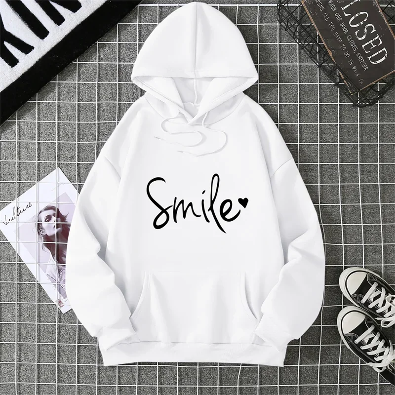 Autumn Winter New Women's Hoodie Outerwear Women's Clothing High Street Unisex Style Double Pockets Sweatshirts Hooded Pullover