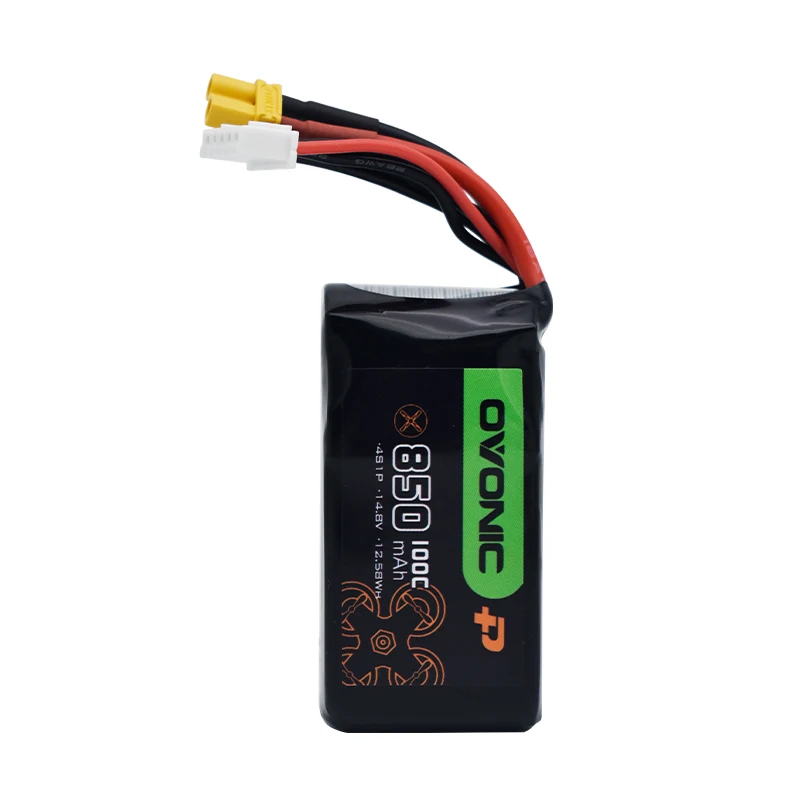 OVONIC 4S 14.8V 850mAh 100C 4S LiPo Battery With XT30/XT60 Plug For RC Helicopter Quadcopter FPV Racing Drone Parts