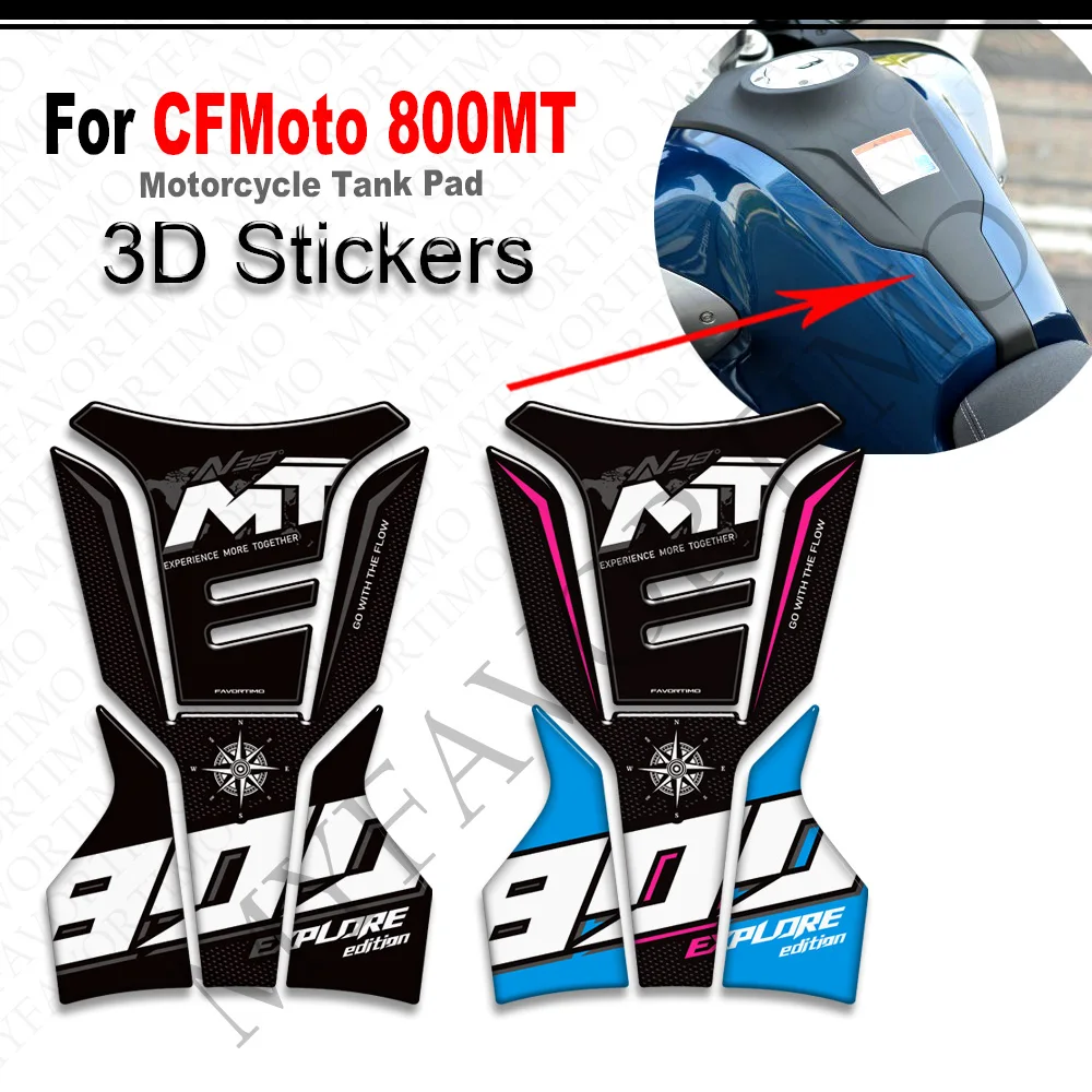 For CFMOTO 800MT Adventure Sport Explore  Motorcycle Tank Pad Side Grips Fuel Oil Knee Protector Stickers Decals Accessories