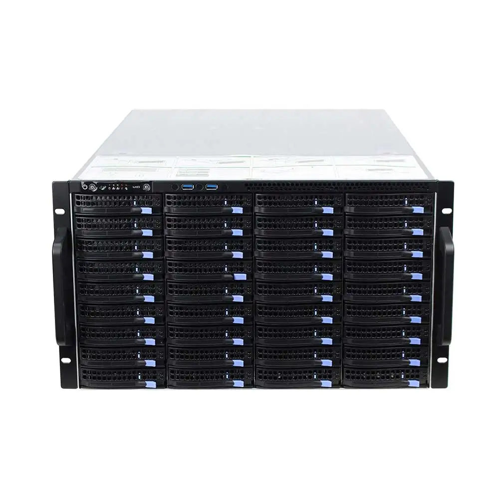 ตู้ฮาร์ดดิสก์ 60 อัน เซิร์ฟเวอร์ Rackmount Hotswap 6U แชสซีเซิร์ฟเวอร์จัดเก็บเคส แชสซีเปล่า