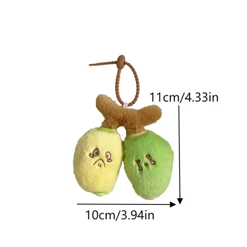 1/2 pçs forma de banana bonecas de pelúcia pingente kawaii chaveiro feminino meninas diversão frutas bonecas bolsa decoração crianças presente aniversário