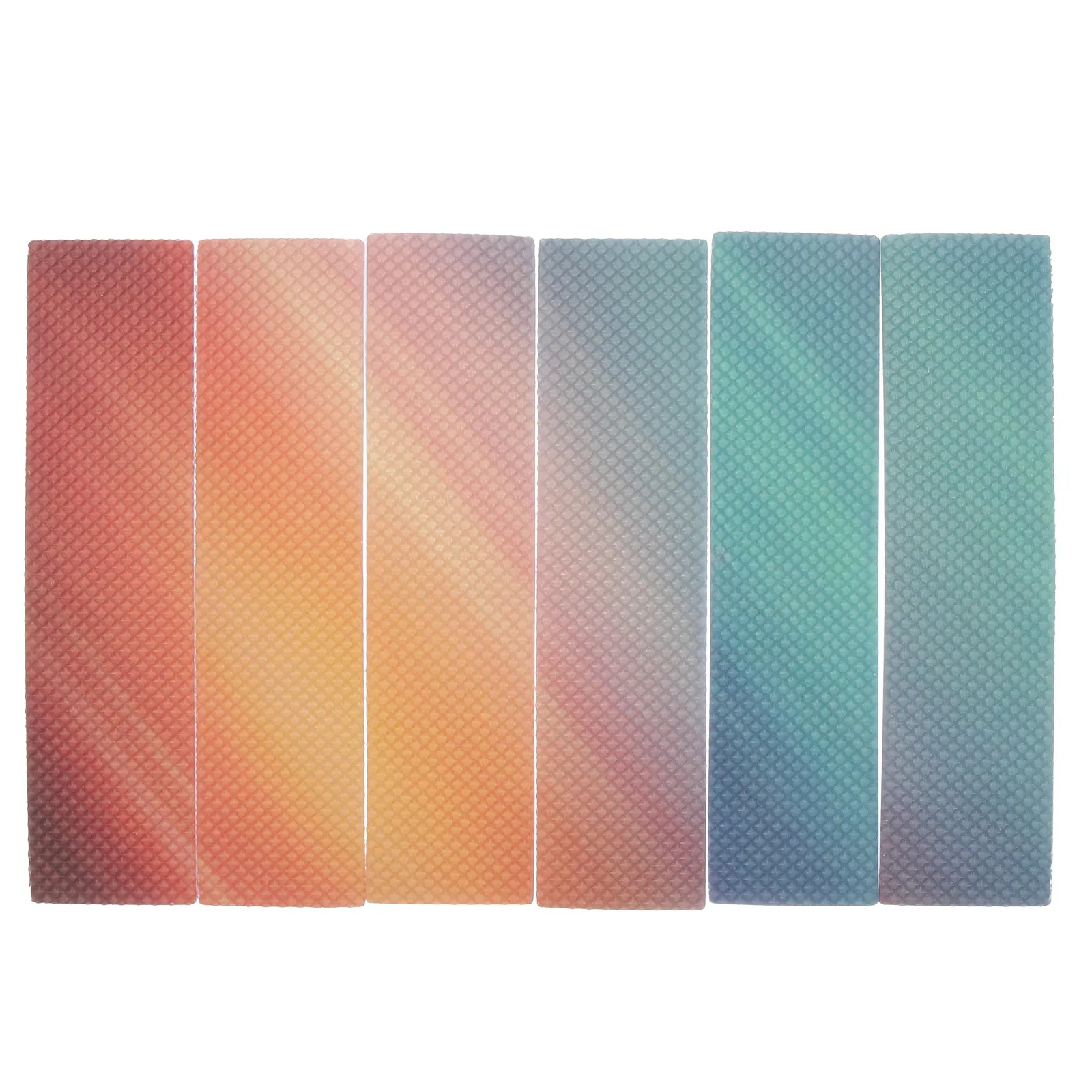 6Pcs Pressure Relief Sensory Strips Colorful Rough Texture Calming Stickers for Adults Desktop Notebook Laptop Stress Strip
