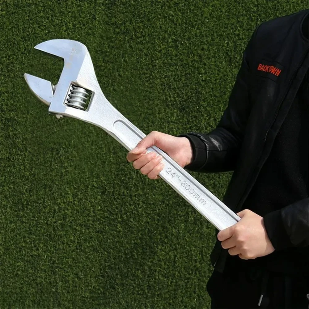 18 Inches Adjustable Jumbo Wrench Tool Drop Forged Chrome Plated for Car Repair Plumbing Repairs Tools Accessories