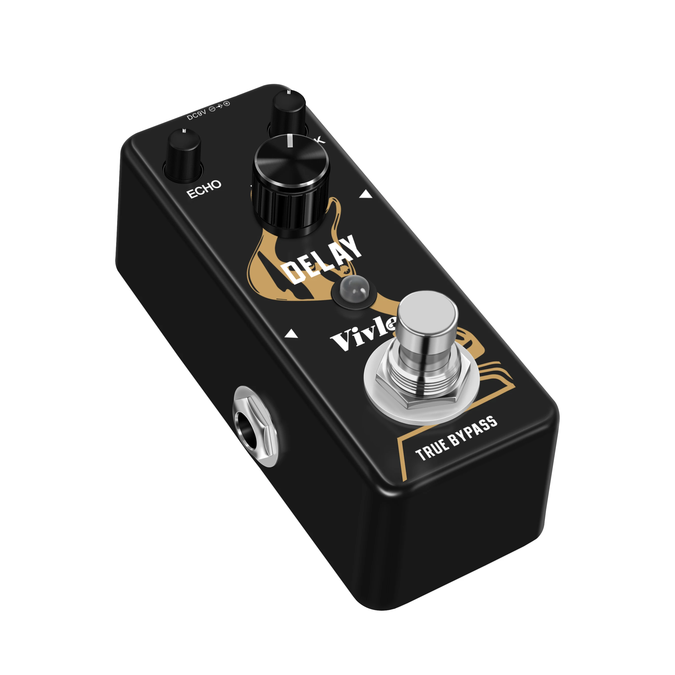 VIVLEX Guitar Delay Pedal Analog ECHO Effect Pedal TIME delay F.back Fully Vintage Delay True Bypass Circuit Universal Black view 3