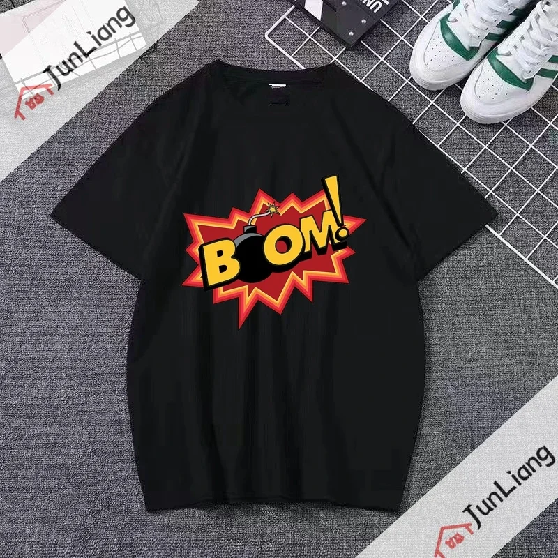 Art Comic Boom Explosion with A Bomb T Shirt for Men Tops Tee Shirt  Casual Funny Printed Men's Tops Tshirt