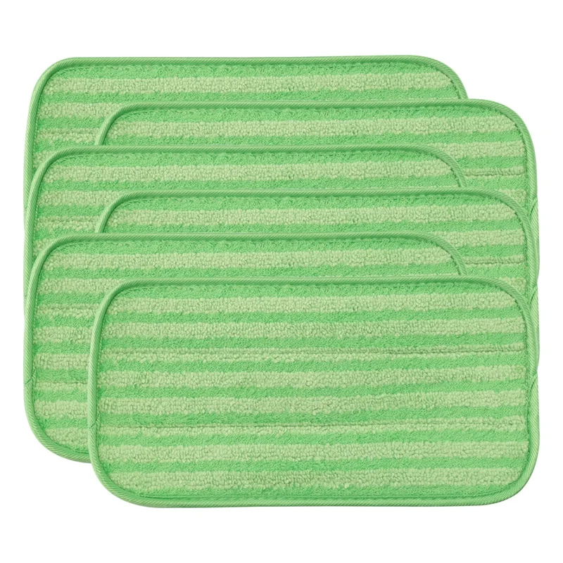 6 Washable/Reusable Microfiber Mop Pads Compatible With Swiffer Wet Jet