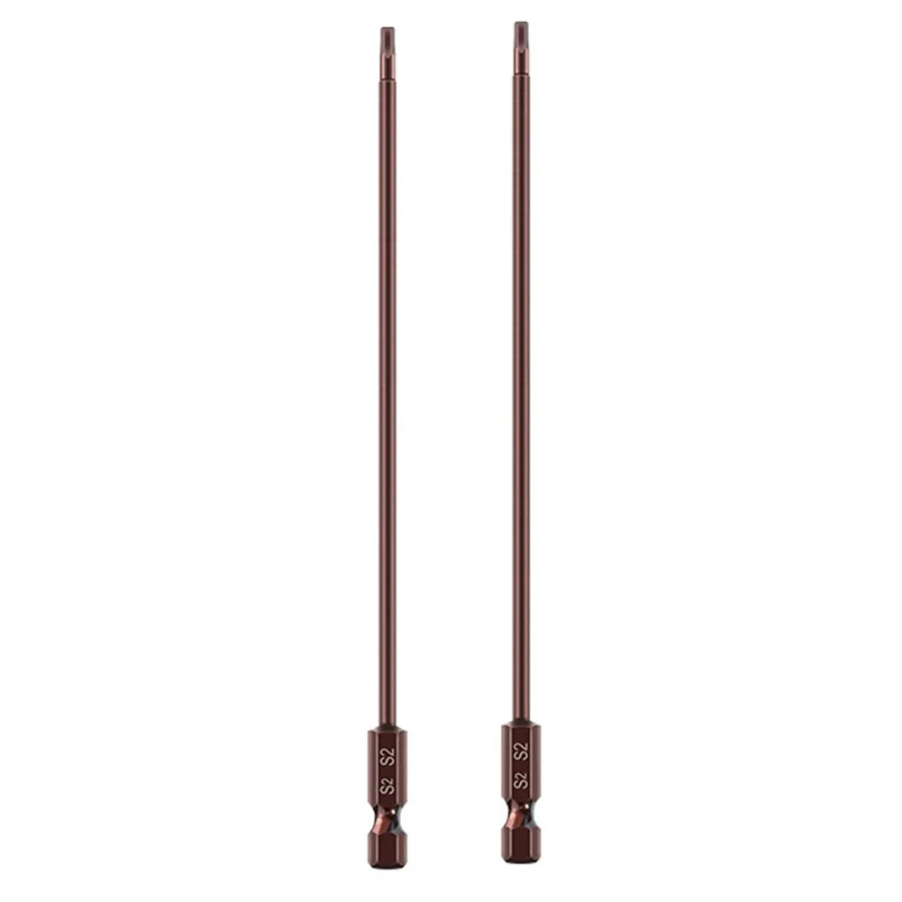 

2PCS Magnetic Hex Head Screwdriver Bits 150mm Length Alloy Steel 1 5 to 6mm Sizes Compatible with Power Drills