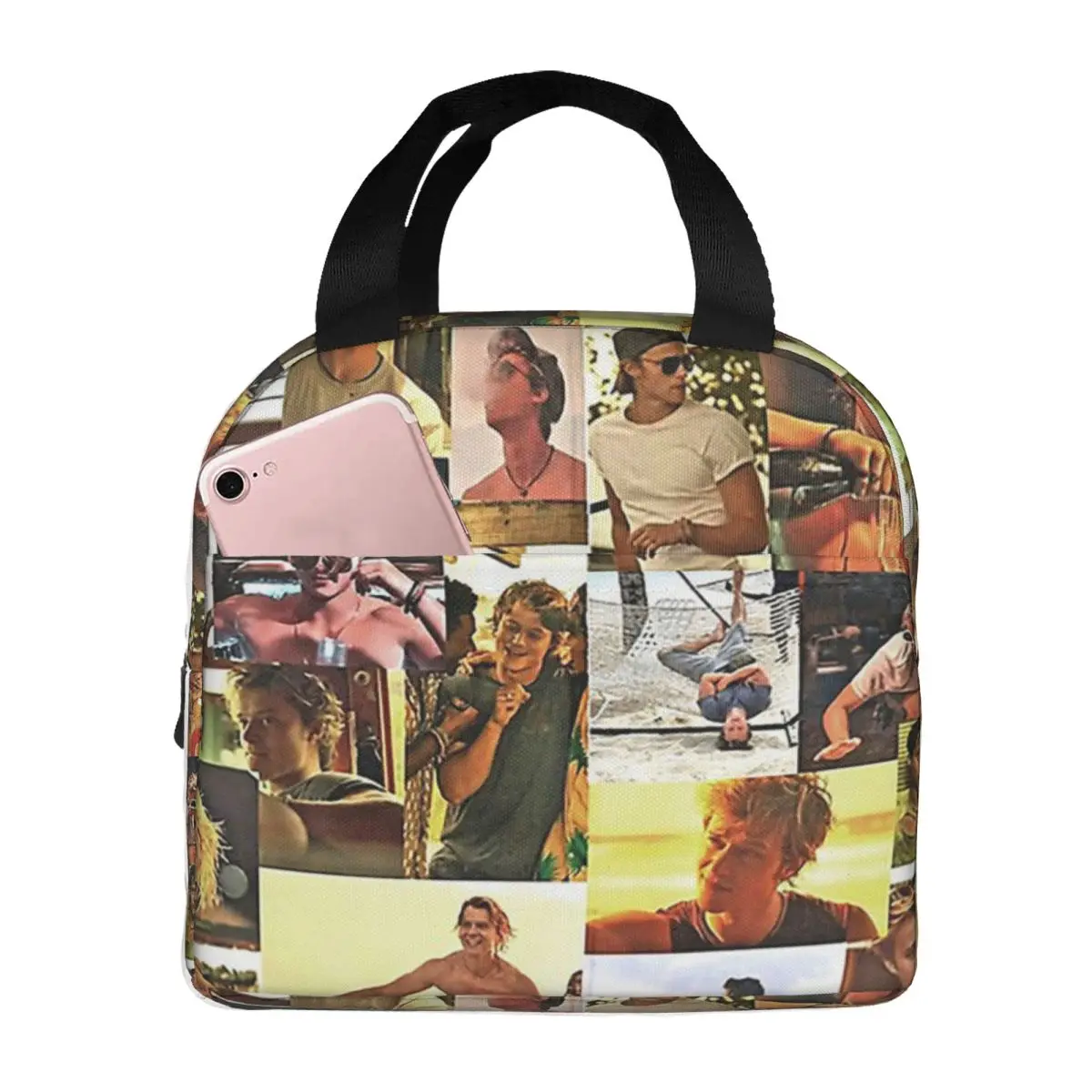 JJ Maybank - Rudy Pankow Throw Blanket Lunch Bags Insulated Bento Box Lunch Tote Picnic Bag Thermal Bag for Woman Student Travel